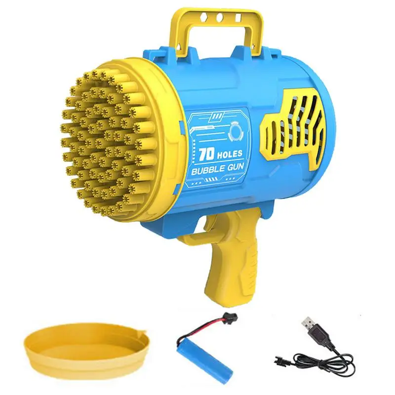 

70-Holes Rocket Launcher Bubble Guns 70-HoleAutomatic Bubble Machine Toys Rechargeable Automatic Bubble Machine Blower For Kids