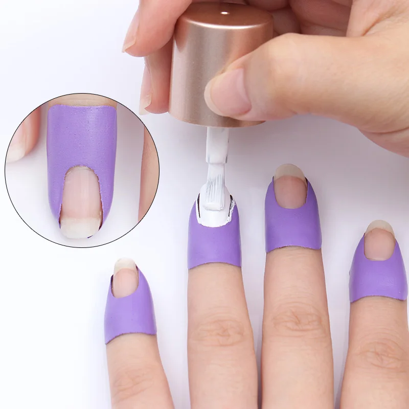 U-shape Nail Form Guide Sticker Stripping Tape Anti-splash Protection Nails Creative Fingerprint Stickers Finger Skin Protection
