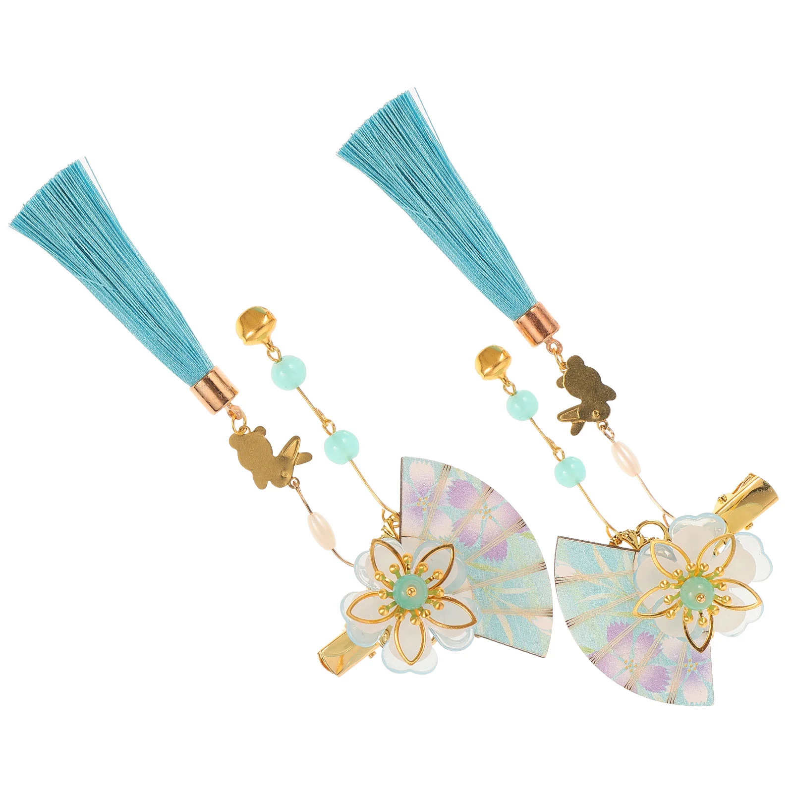 

2 Pcs Flower Hairpin Women Hair Clip Duck Clips Hair Sector Tassel Hair Clip Alloy Japanese Kimono Hair Clip Miss Girls