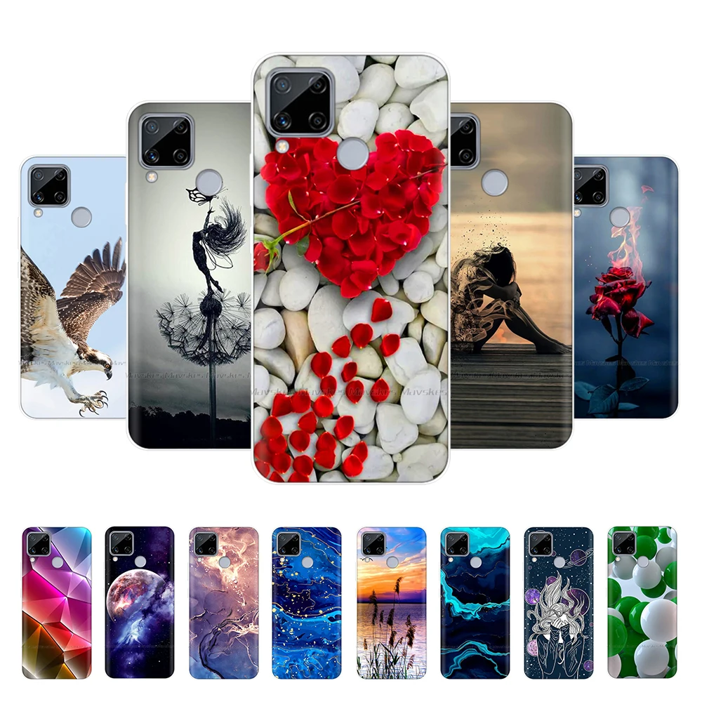 

For Realme C15 Case Shockproof Bumper Soft TPU Back Cover For OPPO Realme C15 C 15 Phone Case RealmeC15 RMX2180 Fundas Coque