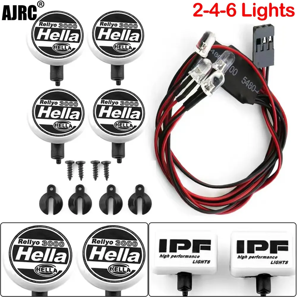 

2/4/6 Led Light With Round Plastic Cover Ch3 For Trx4 Trx-6 Axial Scx10 Tamiya Cc01 D90 D110 1:10 Rc Crawler Car Upgrade Parts