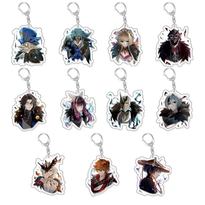 

22Pcs Genshin Impact Fatui Acrylic Keychain Tartaglia The Doctor Cute Character Pendant Unisex Key Ring Jewelry Wholesale Toy