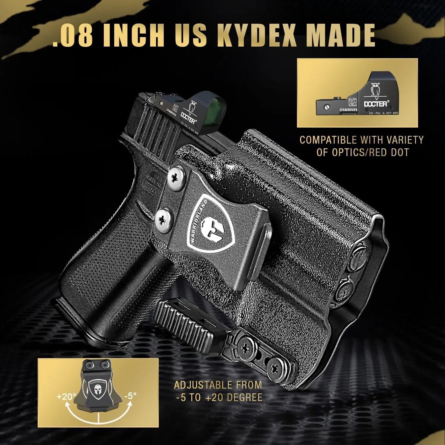 Кобура Gun Flower IWB Kydex для Glock G43/G43X/G43X MOS
