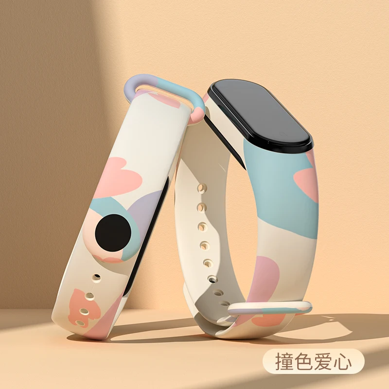 Фото Ремешок силиконовый для Xiaomi Mi Band 6 5 4 3 7, браслет для наручных часов Mi Band 3 4 band6 band7, аксессуары для умных часов, 15 мм №3