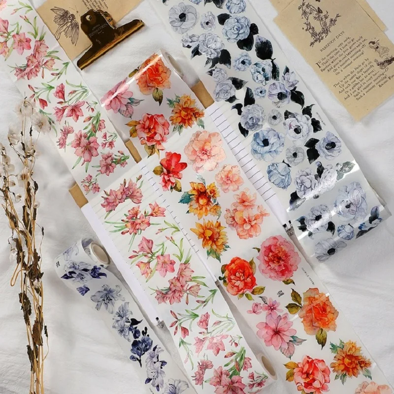 

26 Designs Cute Flowers Washi Tape Adhesive Masking Tape Planner DIY Craft Scrapbooking Diary Journal Sticker Label Album Gifts