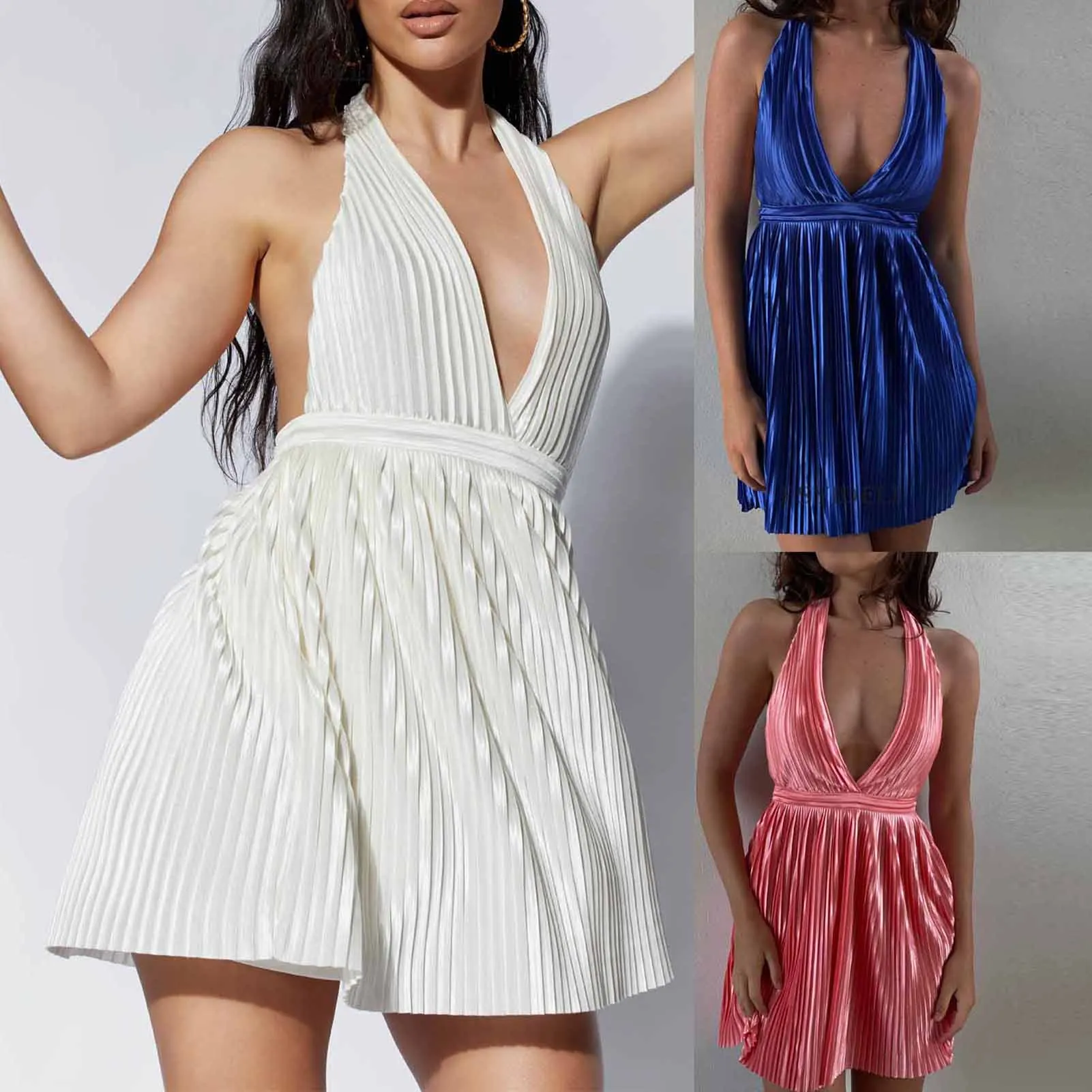 

Женское вечернее платье-трапеция с открытой спиной, с глубоким V-образным вырезом и открытыми плечами, сексуальное стильное платье для выпускного вечера, лето 2023