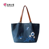 flower princess swallow womens bag 2022 trend fashion spring large original women nylon cloth handbag shoulder female tote bag