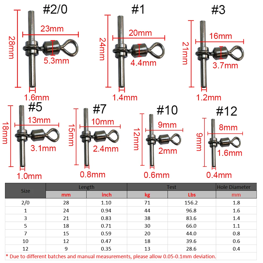 Рыболовные Вертлюги Pesca Emerillon 10/20 шт. в комплекте с латунной головкой и рукавами Tuoe