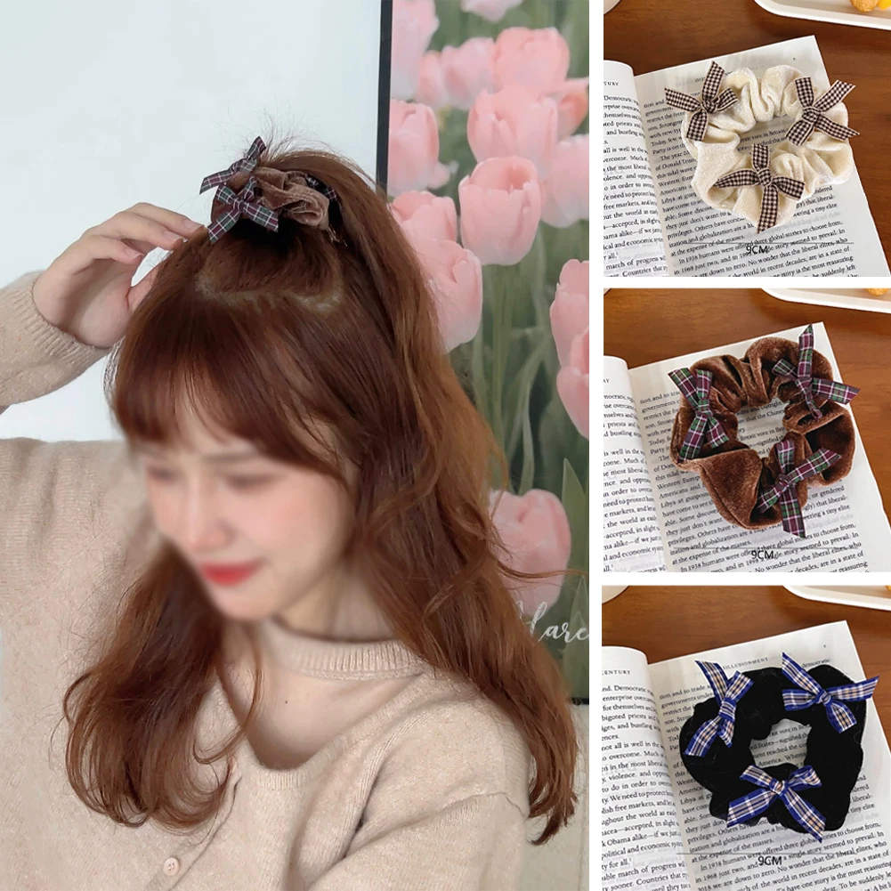 

Fashion Girls Elastic Faux Rabbit Fur Scrunchie Hair Rope Mink fur Ponytail Holder Elastic Plush Hair Ring Hair Accessories