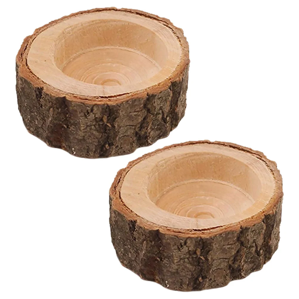 

2pcs Wood Tealight Holder Wooden Holder Wooden Tea Light Holder