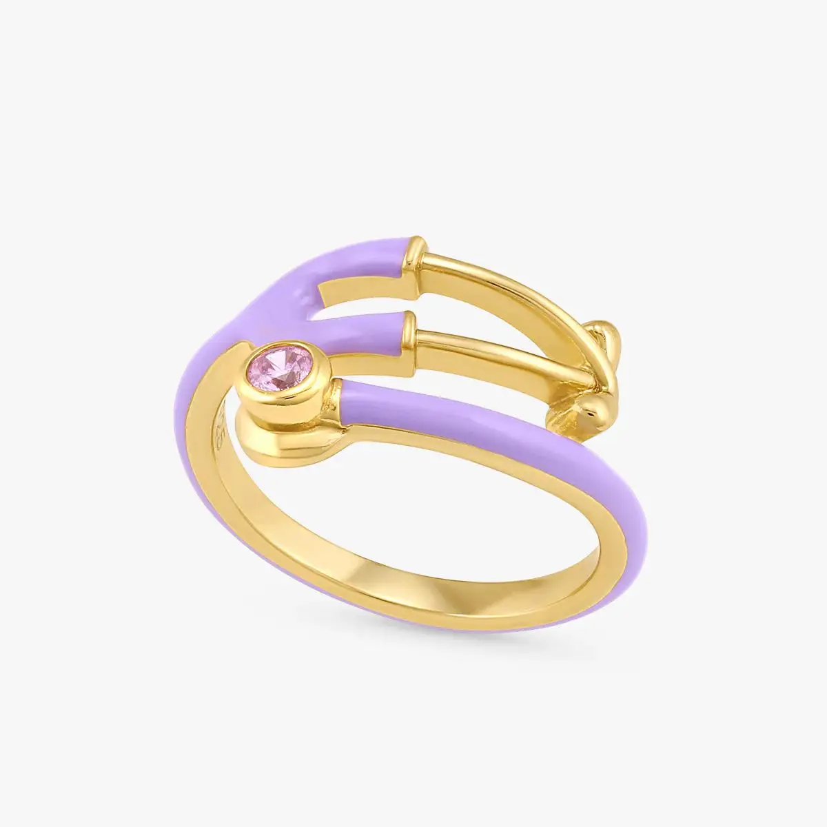 

2023new Purple Stethoscope Enamel Ring Gold Plated Delicate Hand Jewelry Surgeon Medical Ring College Students Intern Gifts