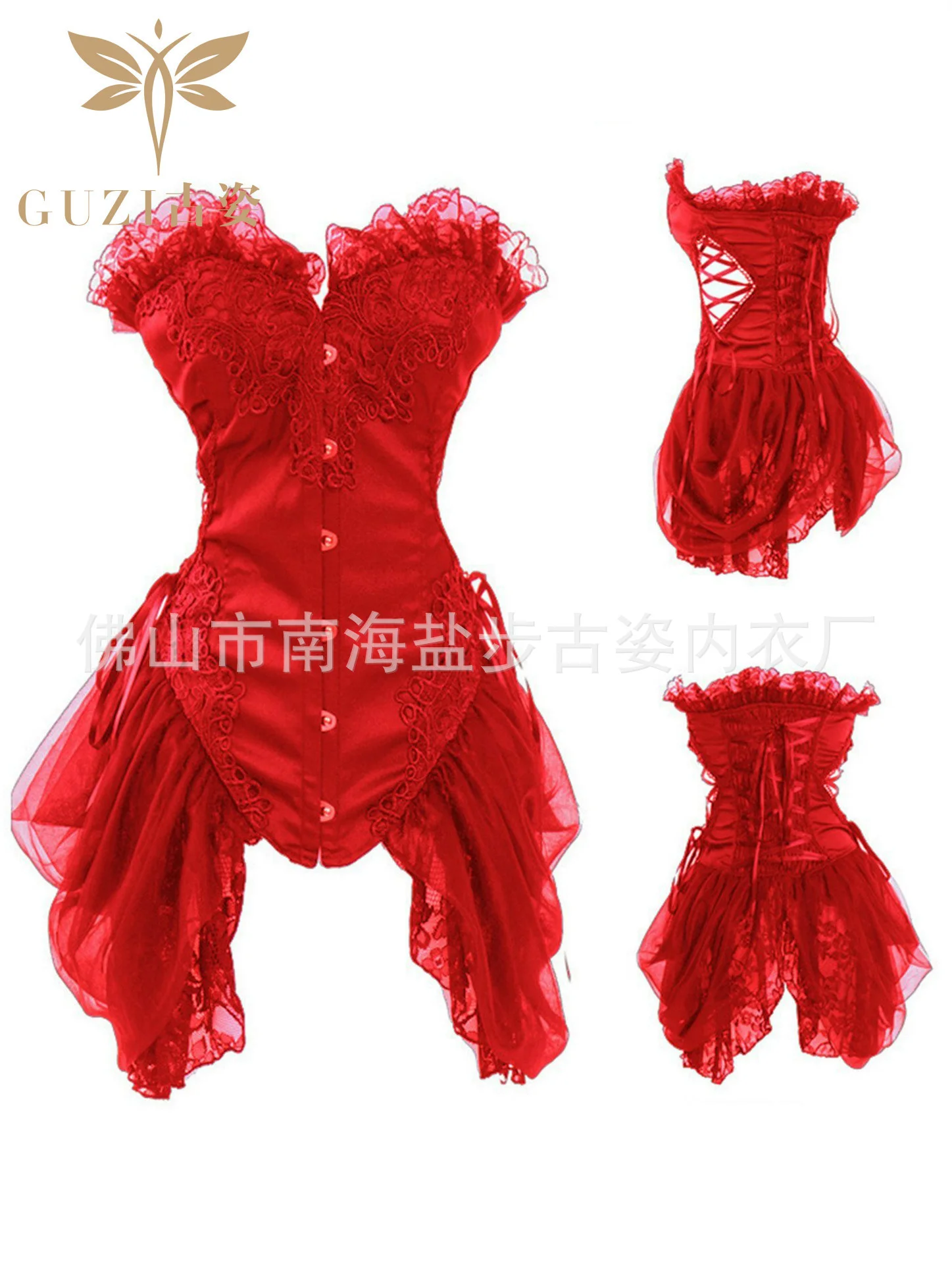 Европейский и американский модный кружевной женский сексуальный милый корсет -