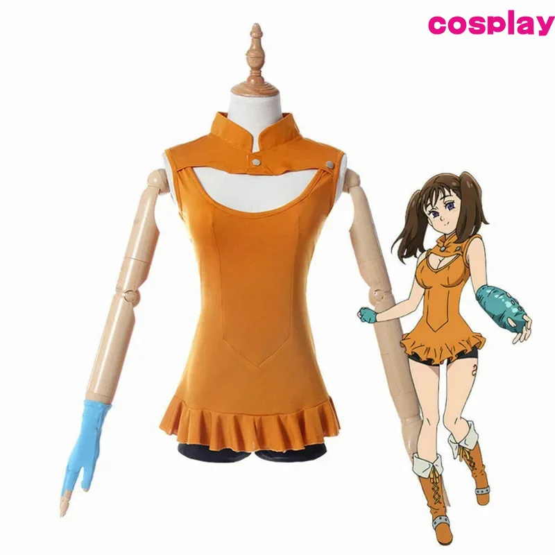 Семь смертных грехов Imashime No Fukkatsu Diane Serpent'S Sin Of Envy Женский топ и шорты Комплект