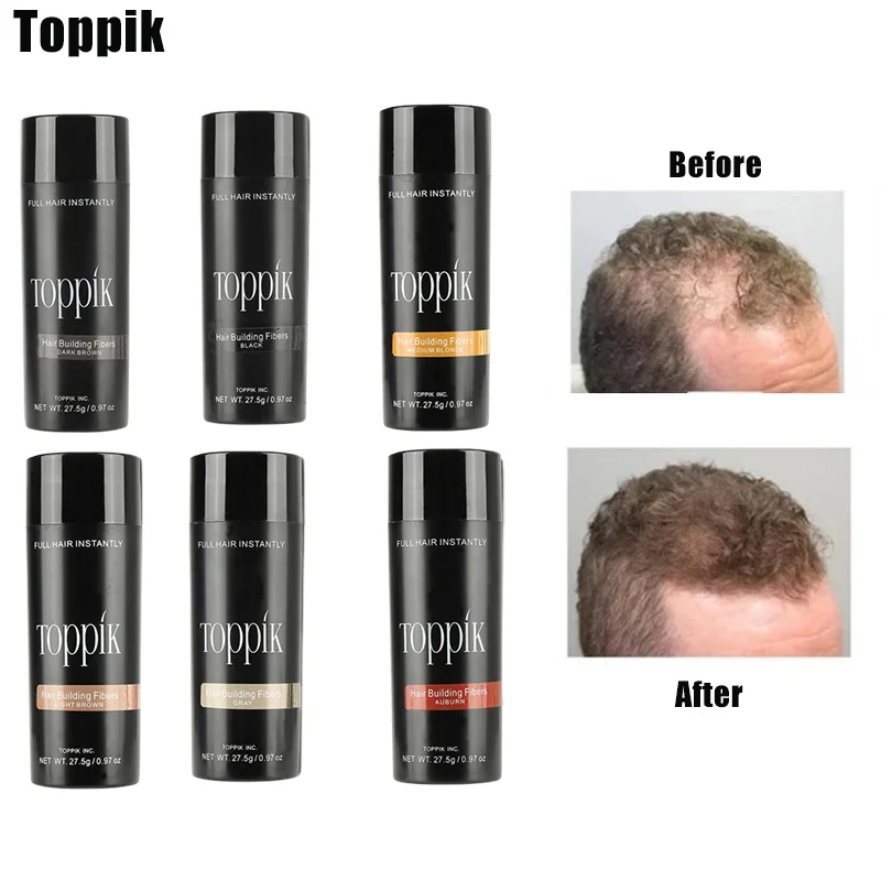 

Пудра для роста волос Toppik с кератиновыми волокнами, 9 цветов, аппликатор для наращивания волос, спрей, продукт для роста волос, уход за салоно...
