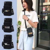 mobile phone bag for iphone huawei xiaomi samsung wallet arm purse cartoon pattern handbags women universal phone pouch bags