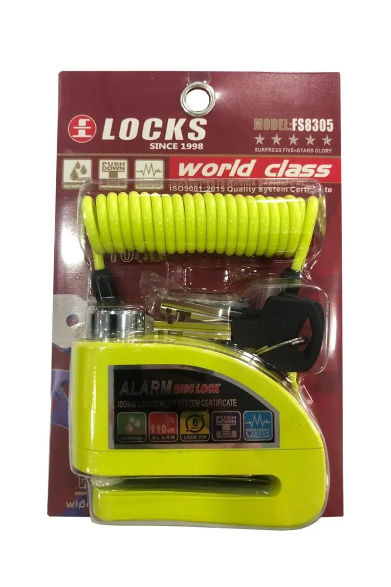 

110 Db green alarm disc lock reminder wired