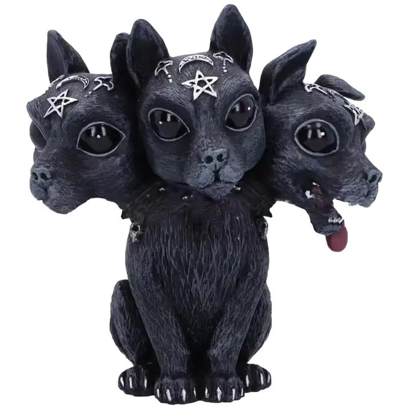 

Unique Diabarkus Three Head Dog Statue Table Art Original Gifts Cute Miniatures Modern Room Decoration Ornament