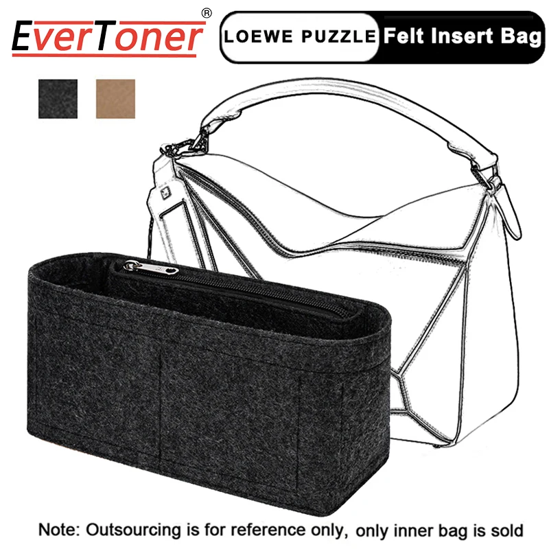 EverToner Women Felt Insert Bag for PUZZLE Geometry Makeup O