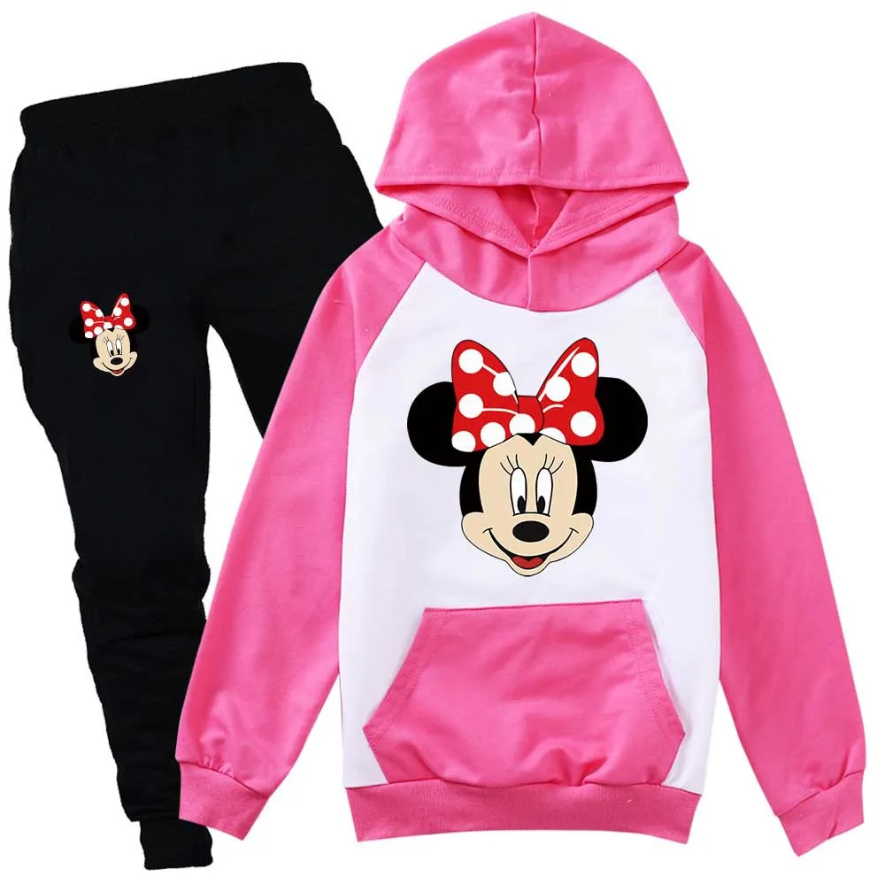 

Disney Mickey Clothes Kids Casual Sweatshirts+Pants 2pcs Sets Baby Boys Tracksuits Girls Pocket Hoodies Children's Clothing