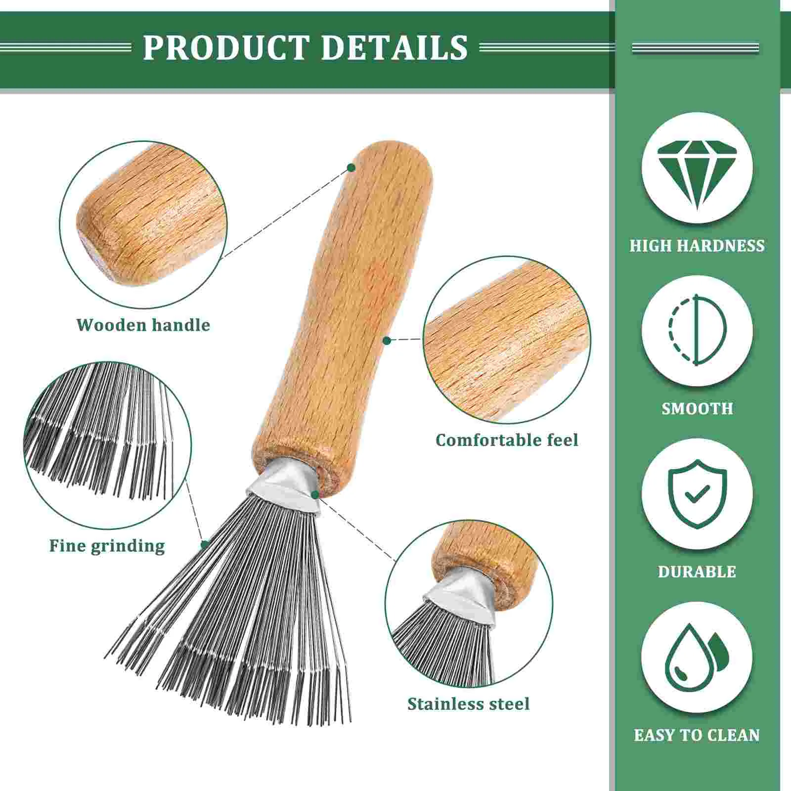 Очиститель чистящая кисть для цветов грабли волос инструмент расческа Kenzan