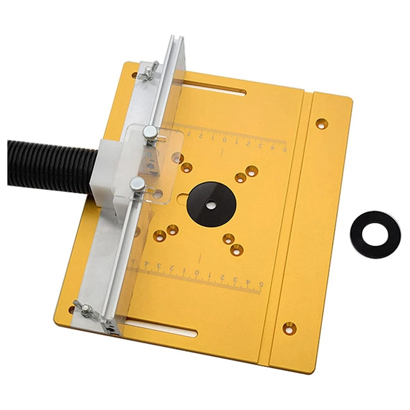 

Aluminium Router Table Insert Plate Table Insert Plate Router Trimmer Woodworking Wood Router Insert Plate Tool Gold