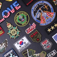 korea flags military embroidered patches for clothing thermoadhesive patches tactical badges sewing applique for clothes t shirt