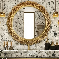 wall decorative mirror nordic hanging quality vintage round bathroom decorative mirror makeup deco salon decoration home