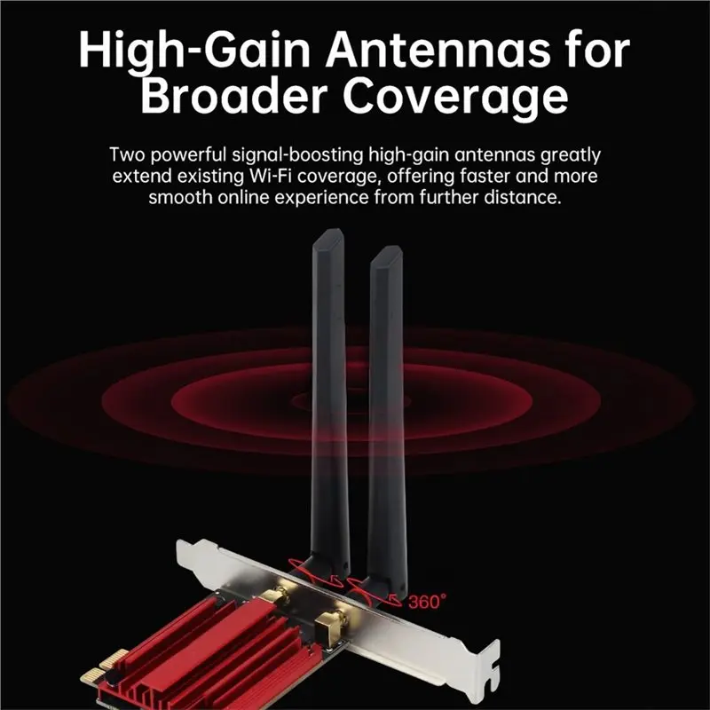 Фото 【Падение цены! !】Wifi7 BE5400 трехдиапазонный 2,4G/5G/6Ghz MT7925 беспроводной адаптер PCIE совместимый Bluetooth 5,4 сетевая Wi-Fi карта для Wi-Fi №2