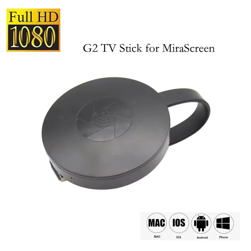 Фото ТВ-приставка 1080P G2 Miracast, беспроводной Wi-Fi-адаптер для телевизора, поддержка HDMI-совместимого HD-адаптера для зеркального отображения экрана для IOS и Android №1