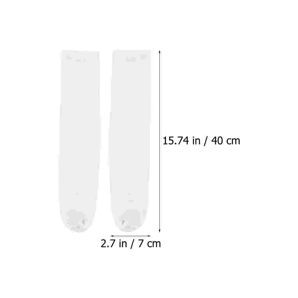 6 Pairs Sublimation Socks White Cotton Double-sided Printing Blank Straight DIY