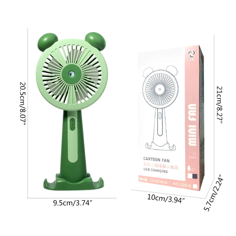 

Mini Handheld Fan Cute Design Small Personal Portable Misting Fan for Stylish Kids Girls Women Men Indoor Outdoor Drop Shipping