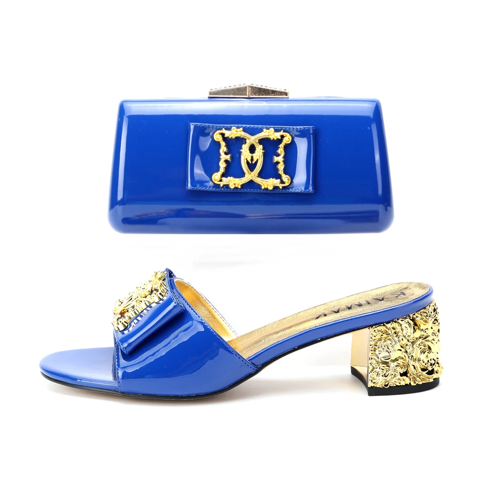 

Shoes for Women 2021 Italian Design Africa Nigeria Party Crystal Rhinestone Wedding Lady Shoes and Hand-Held Straddle Dinner Bag
