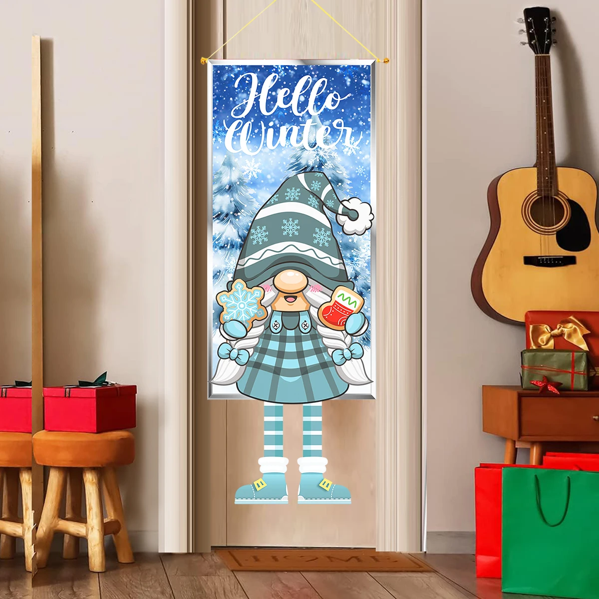 Рождественская безликая кукла подвесной флаг Navidad Natal Noel кулон веселые