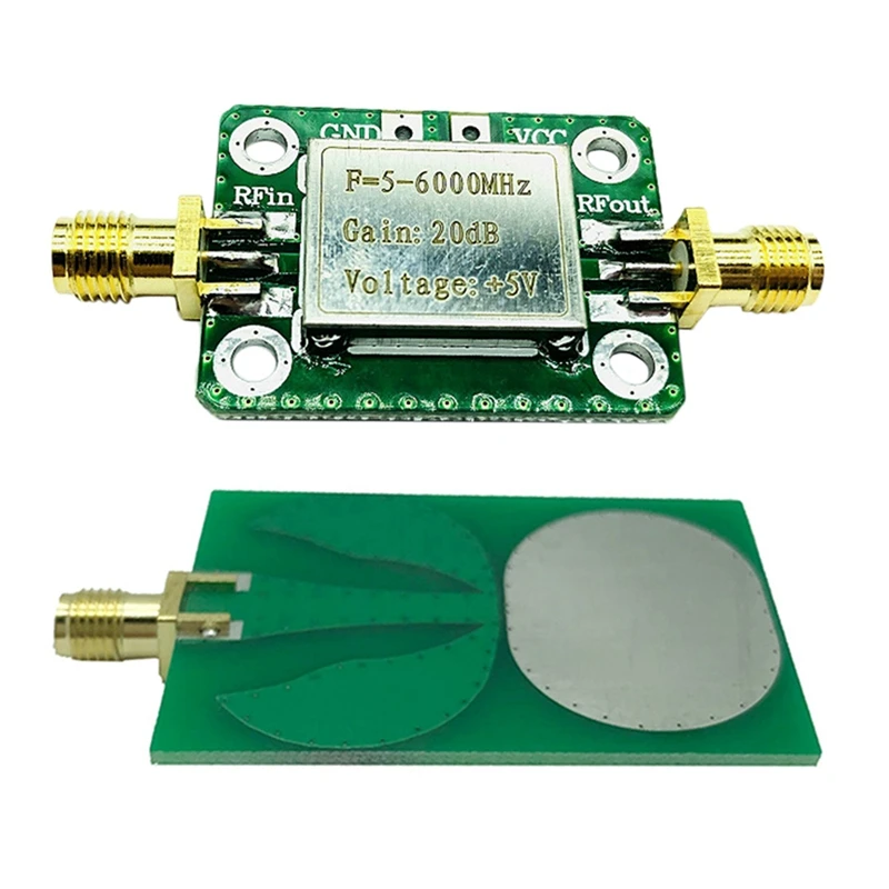 

RF Amplifier Module Boar - Ultra-Wideband UWB Antenna With RF Power Amplifier,5M-6Ghz Broadband Signal Amplifier 20DB