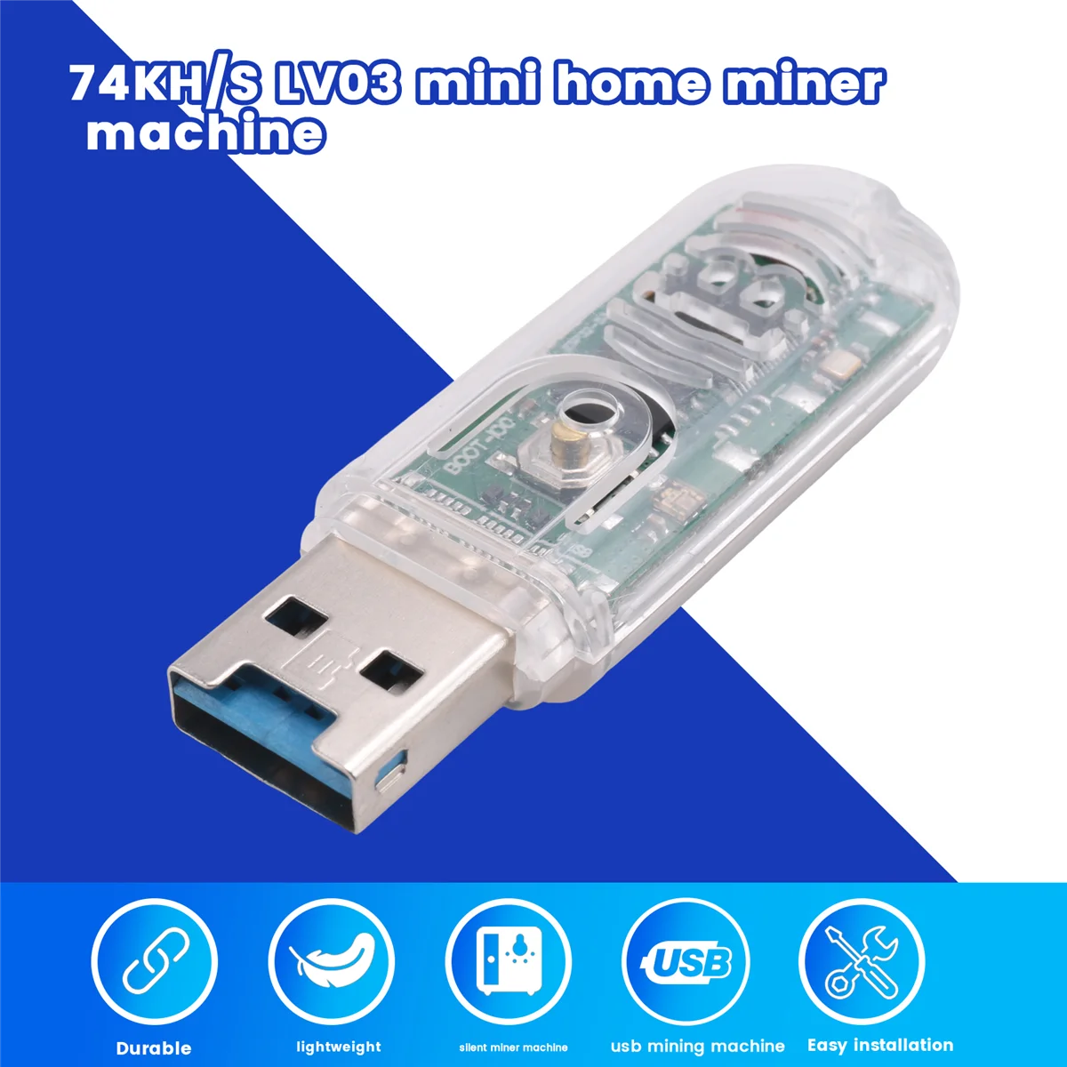 Lucky Miner V3 Silent Machine Usb Mining 74KH/S LV03 Мини-домашний майнер Asic