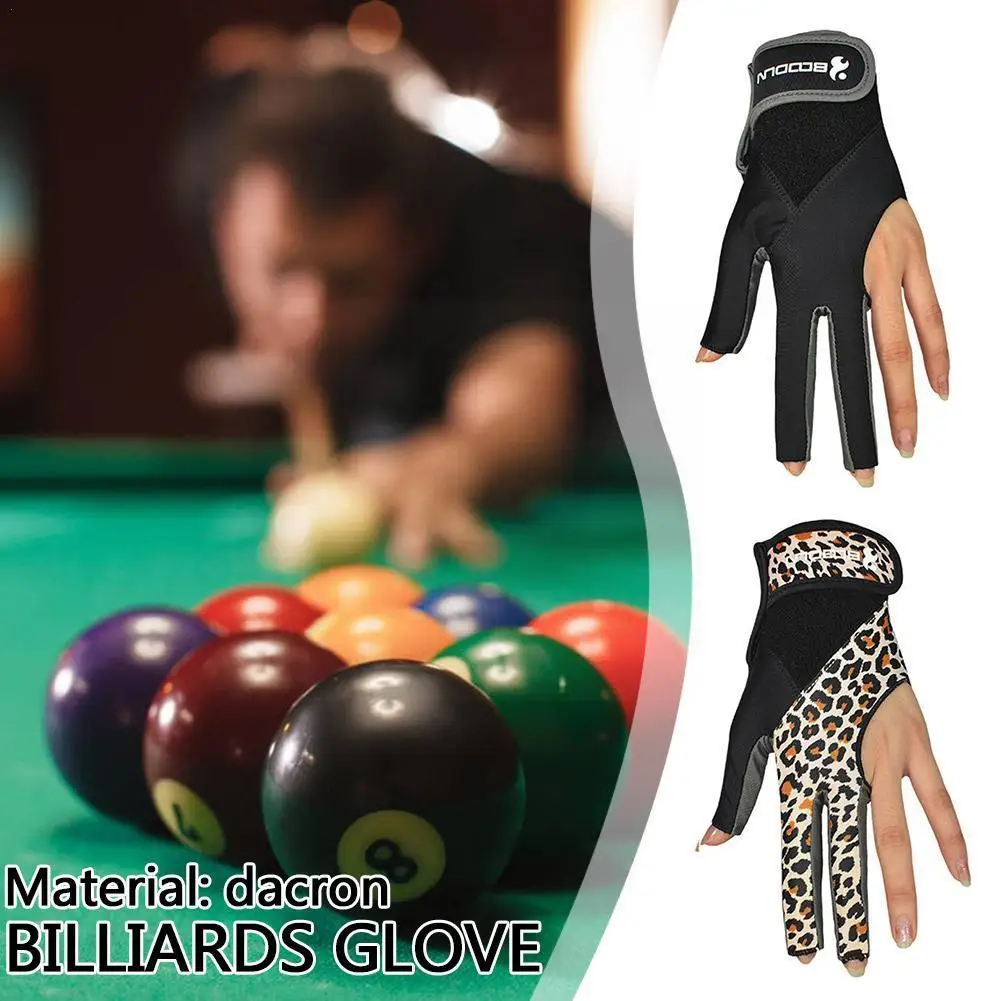 

1pcs Billiard Pool Shooters 3 Fingers Hands Gloves Slip Snooker Billiard Billiard Accessories Elasticity Anti Glove Instrum E8E8