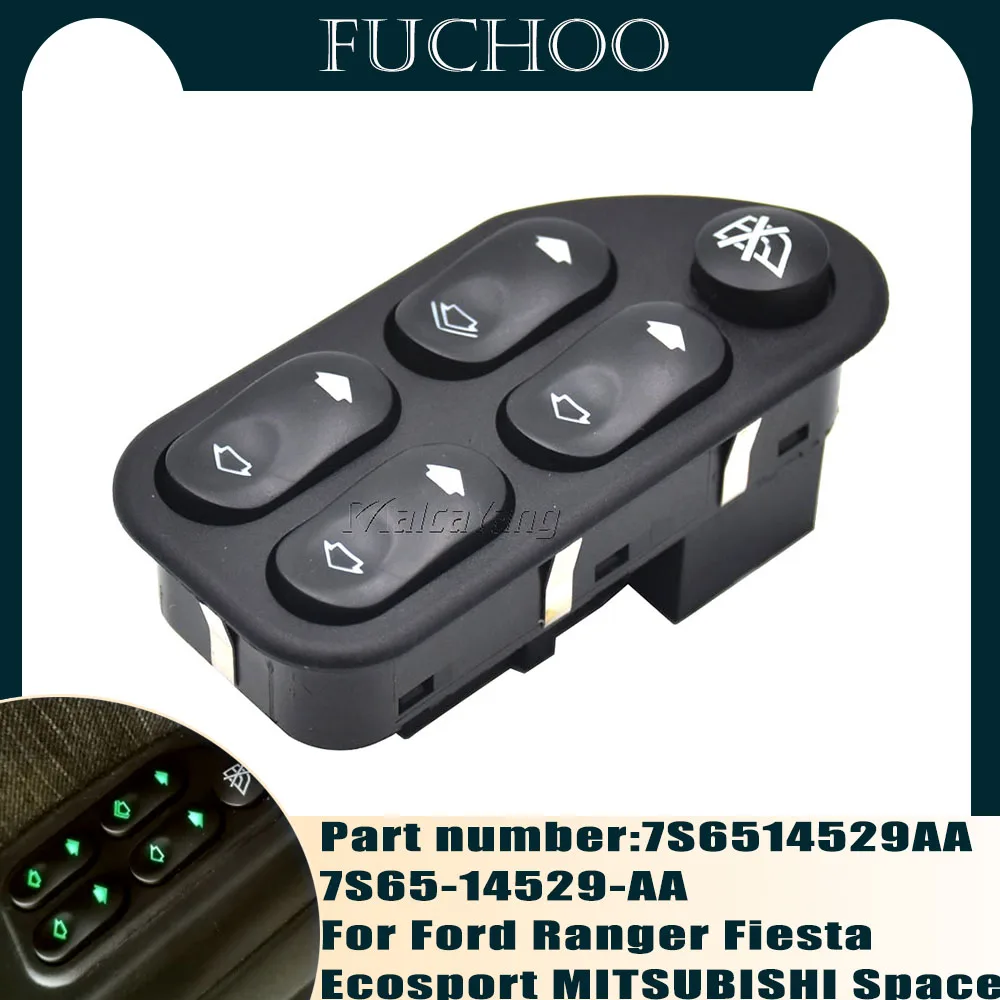 

7S6514529AA For Ford Ranger Fiesta Ecosport MITSUBISHI Space Star 2004-2008 Electric Power Window Control Switch Car Accessories