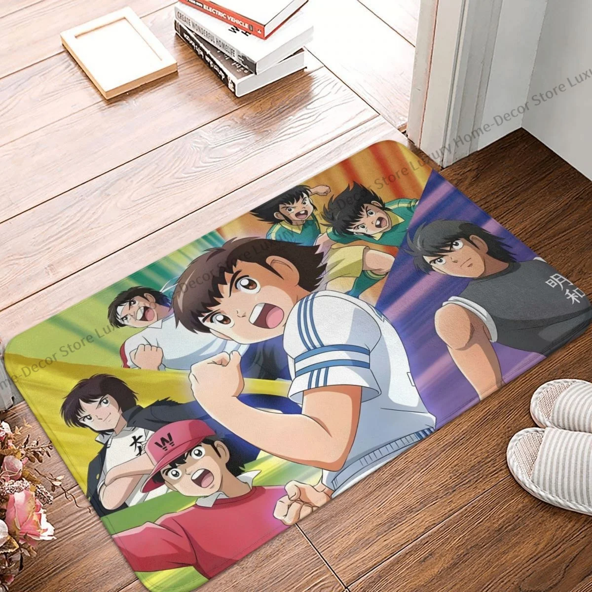 

Captain Tsubasa Bathroom Non-Slip Carpet Soccer Team Flannel Mat Entrance Door Doormat Floor Decor Rug