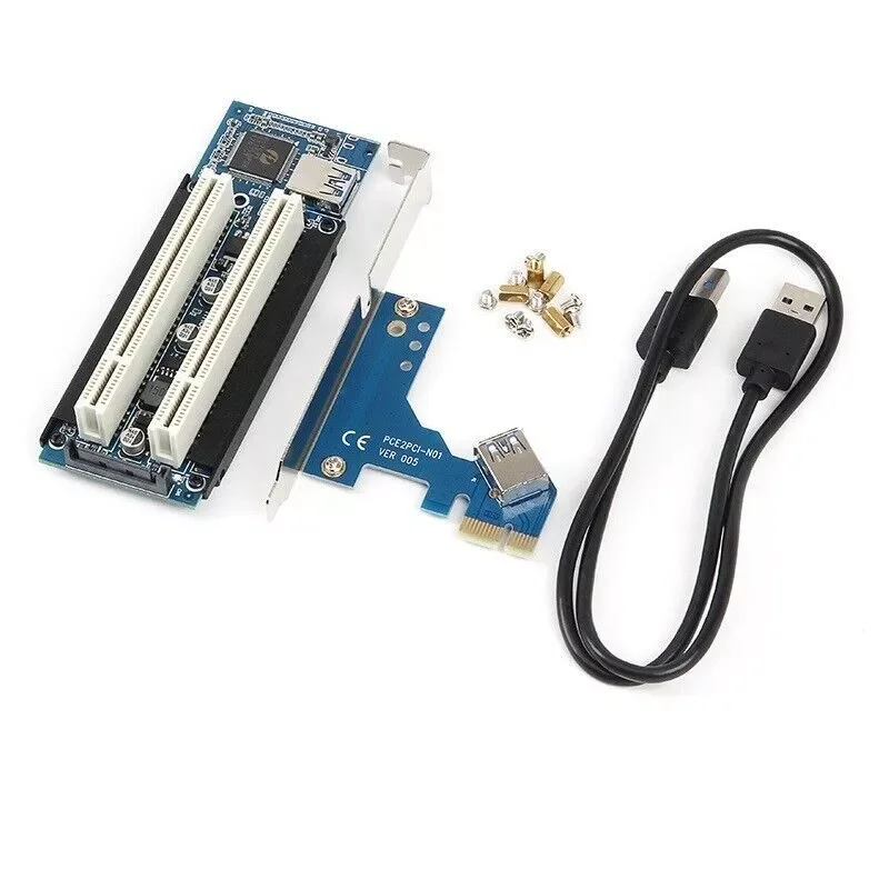 Двойной слот PCI к PCI-E X1 PCIe 1X адаптер Riser Card для управления налогом звуком захвата