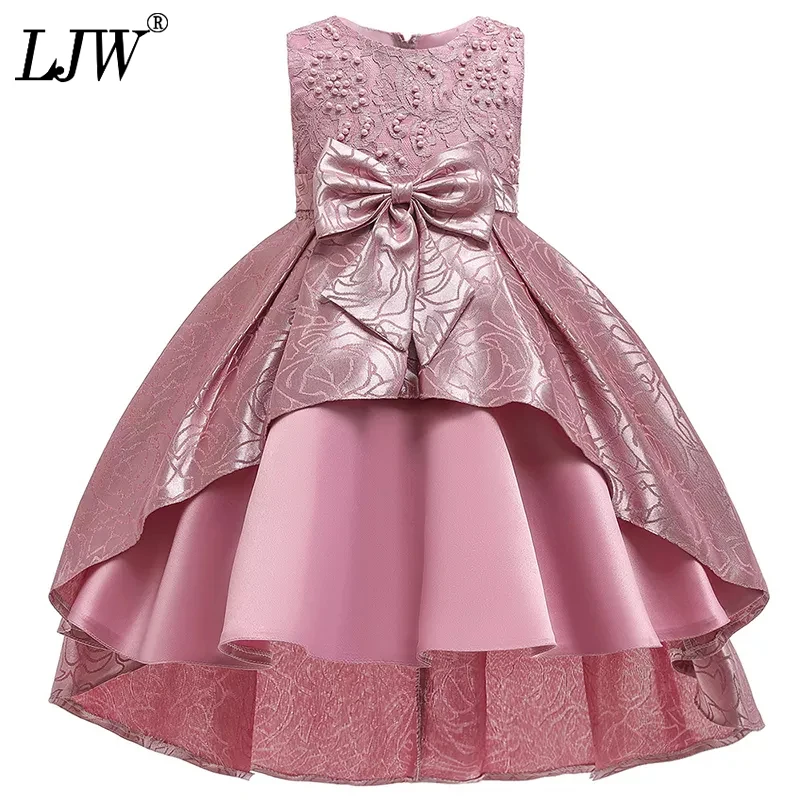 

Girl clothes trail wedding dress for Girls Dresses Children's dress Princess evening dress girl birthday party bow tutu costume