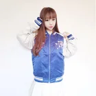 Весна 2022, Женская атласная блестящая куртка-бомбер с вышивкой, модная женская уличная одежда