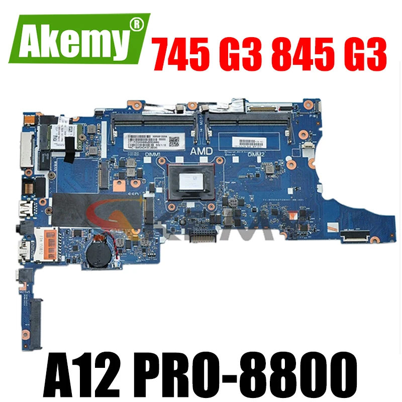 

Материнская плата для ноутбука HP EliteBook 745 G3 845 G3 827576-001 с процессором A12 Pro-8800 827576-501 мб 100% протестирована Быстрая доставка