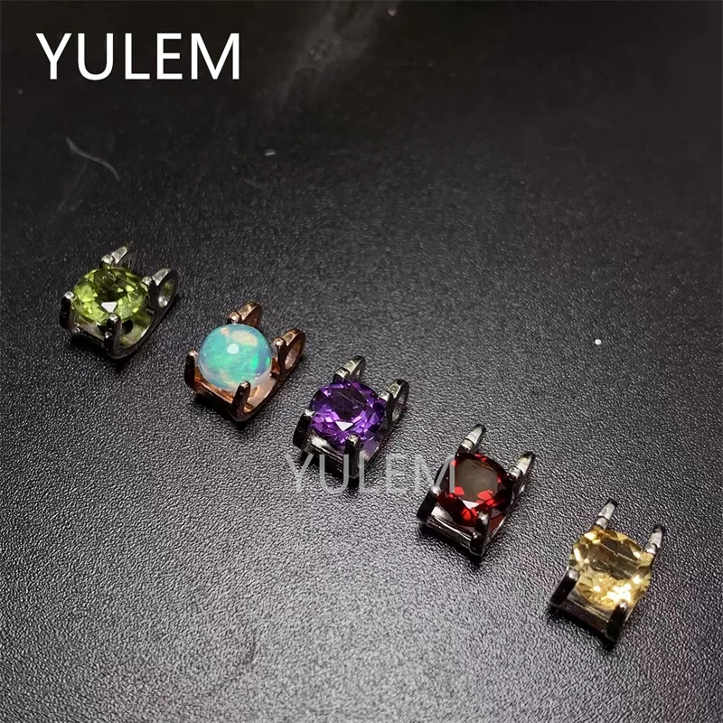 

Женская серебряная подвеска с натуральным опалом, 6 мм * 6 мм, австралийское кольцо с опалом, серебряные ювелирные изделия с опалом, подарок на день рождения для девушки