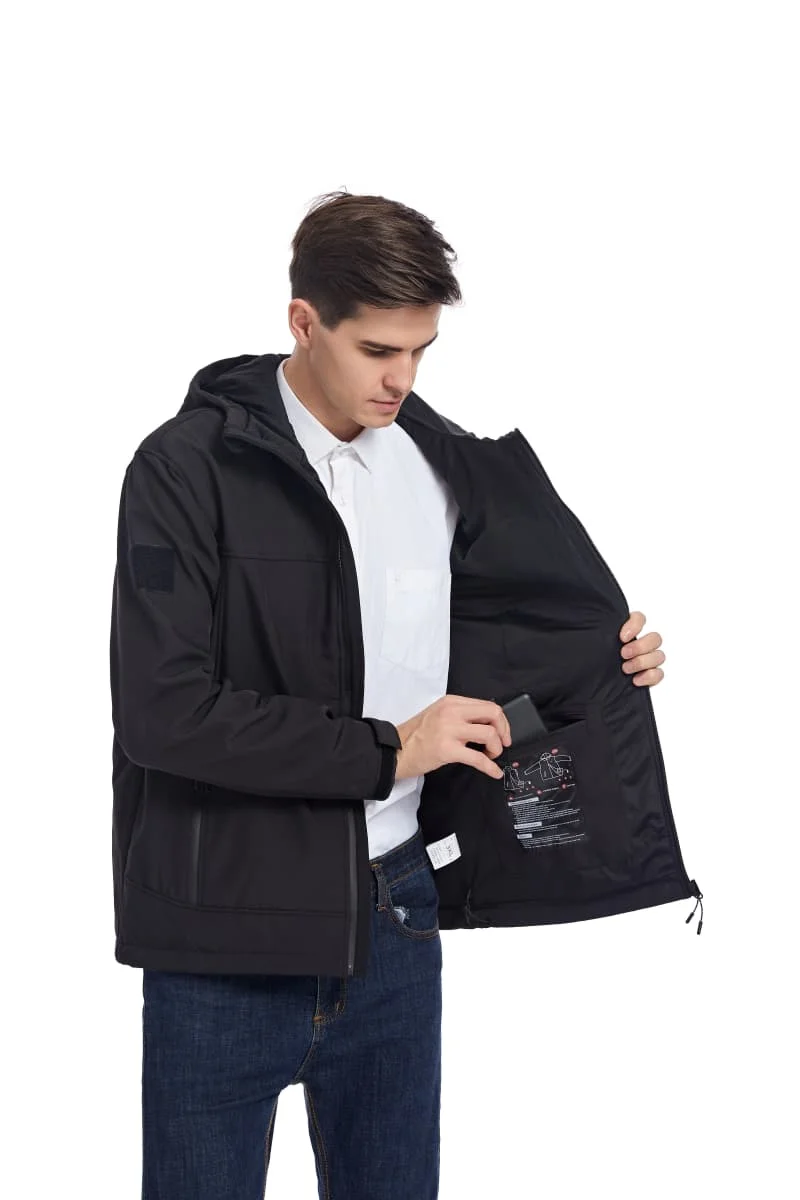 Куртка из софтшелла с подогревом для женщин мягкая толстовка зеленая