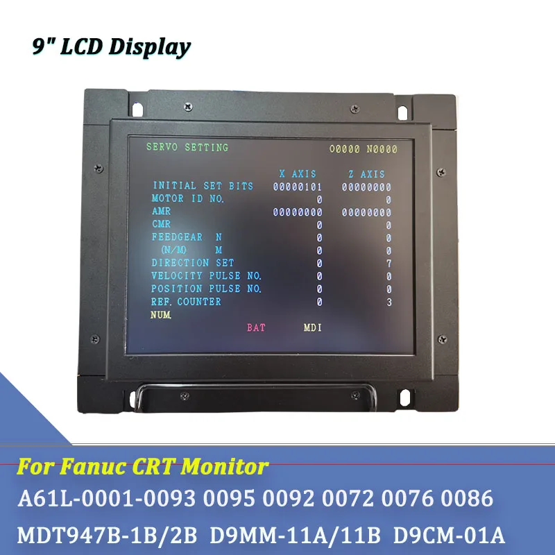 Fanuc-Monitor LCD Industrial de 9 pulgadas, A61L-0001-0093 de reemplazo para FANUC CRT, A61L, A61L-0001-0095/11B, D9MM-11A