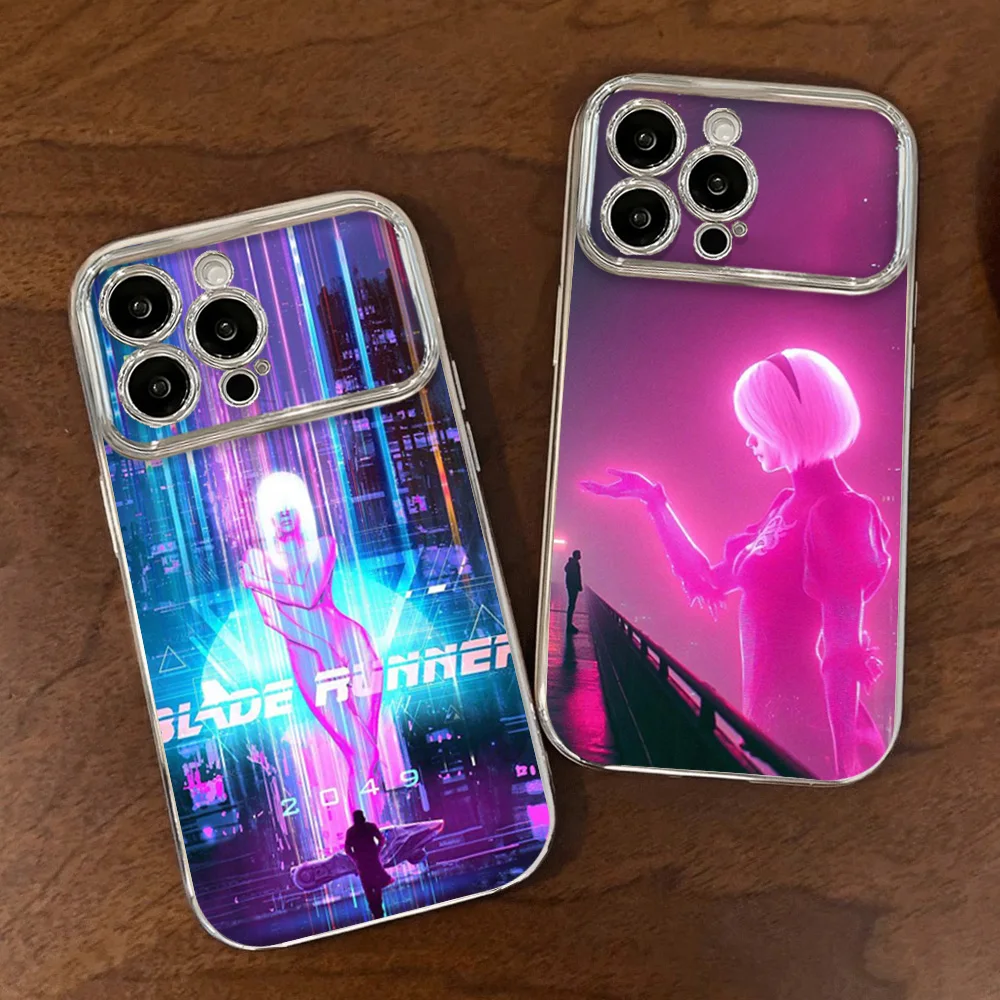 Phone Case For Samsung Blades R-Runner 2049 Electroplated Large Window LensA22 A23 A32 A51 A20 4G 5G Shell