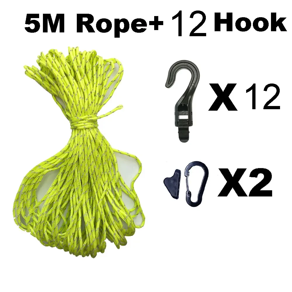 

3,5-5 м веревка для белья для кемпинга и путешествий, портативная регулируемая веревка для сушки одежды для пешего туризма, отеля, противоскользящая веревка