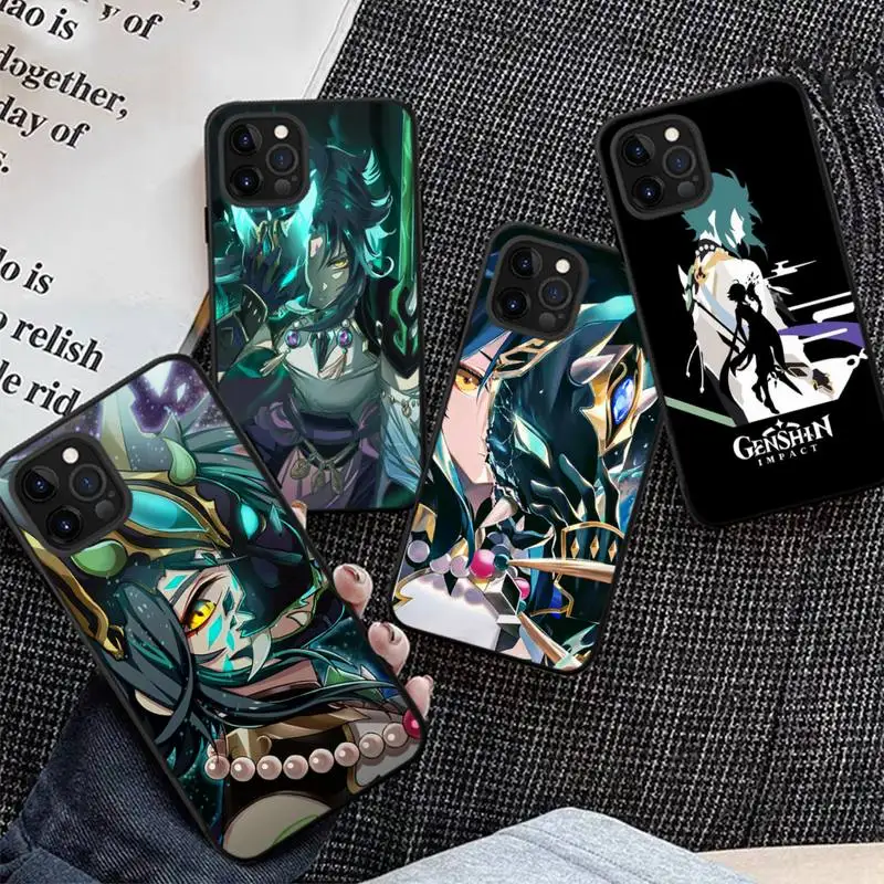 

BANDAI Genshin Impact Character Xiao Phone Case for iPhone 11 12 13 Mini Pro Max 8 7 6 6S Plus X 5 SE 2020 XR XS Funda Case
