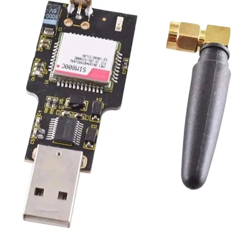 Фото Четырехдиапазонный GSM GPRS-модуль SIM800 SIM800C с USB-разъемом для SIM-карты для беспроводной Bluetooth-совместимой SMS-связи со встроенной антенной №4