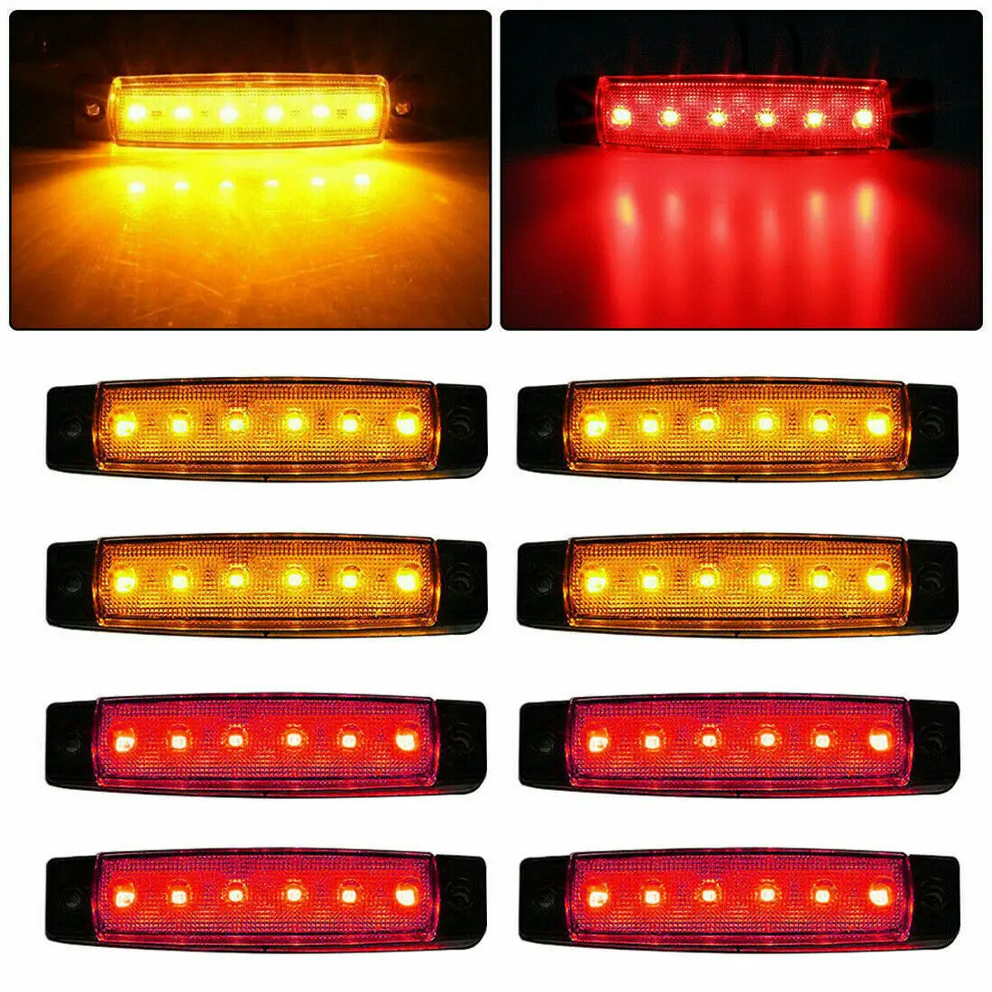 

8 шт., водонепроницаемые светодиодсветодиодный габаритные огни, дюйма, 12 В